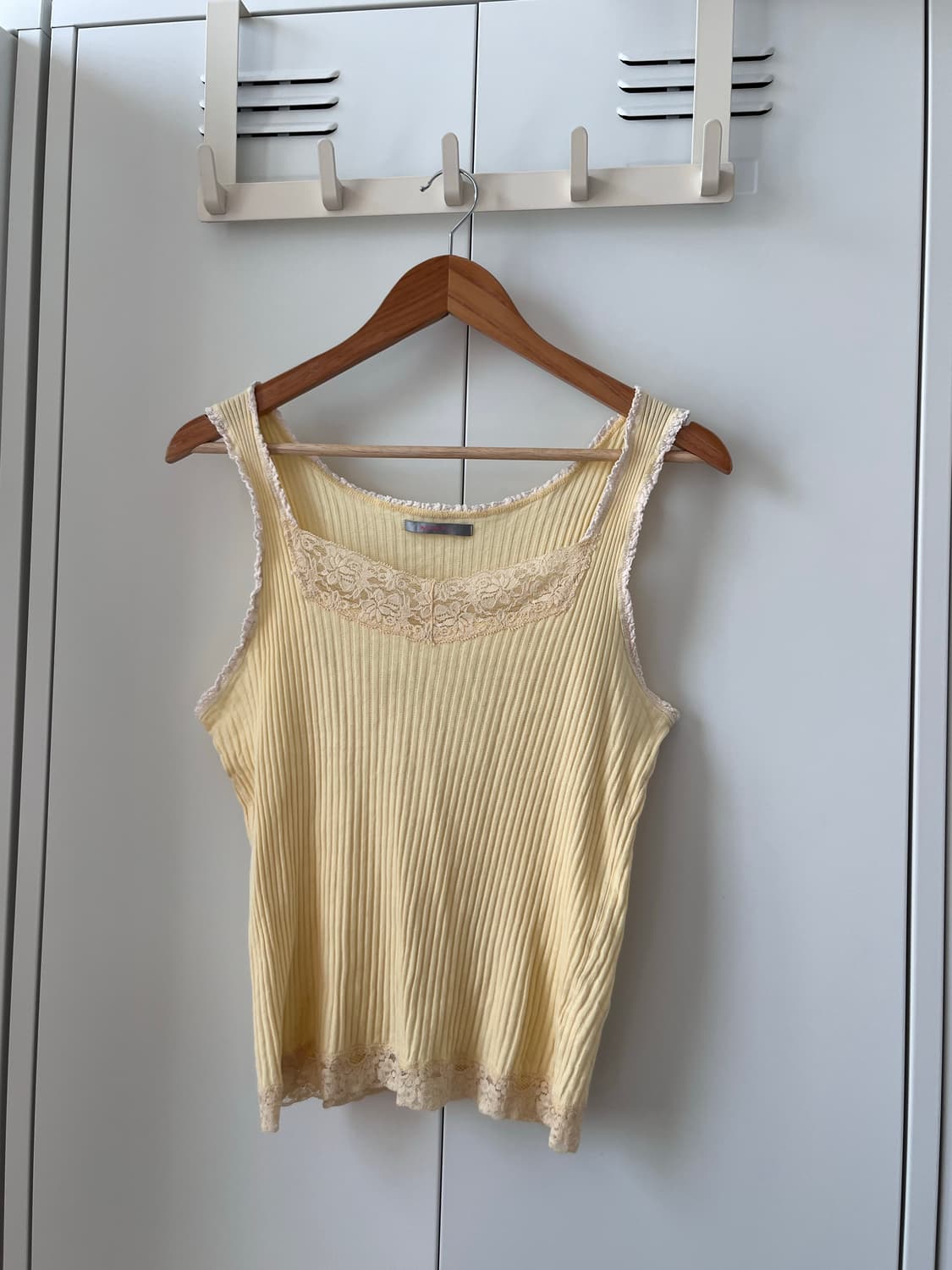 Mixt 연노랑 레이스 골지 레이어드 슬리브리스 상품이미지5