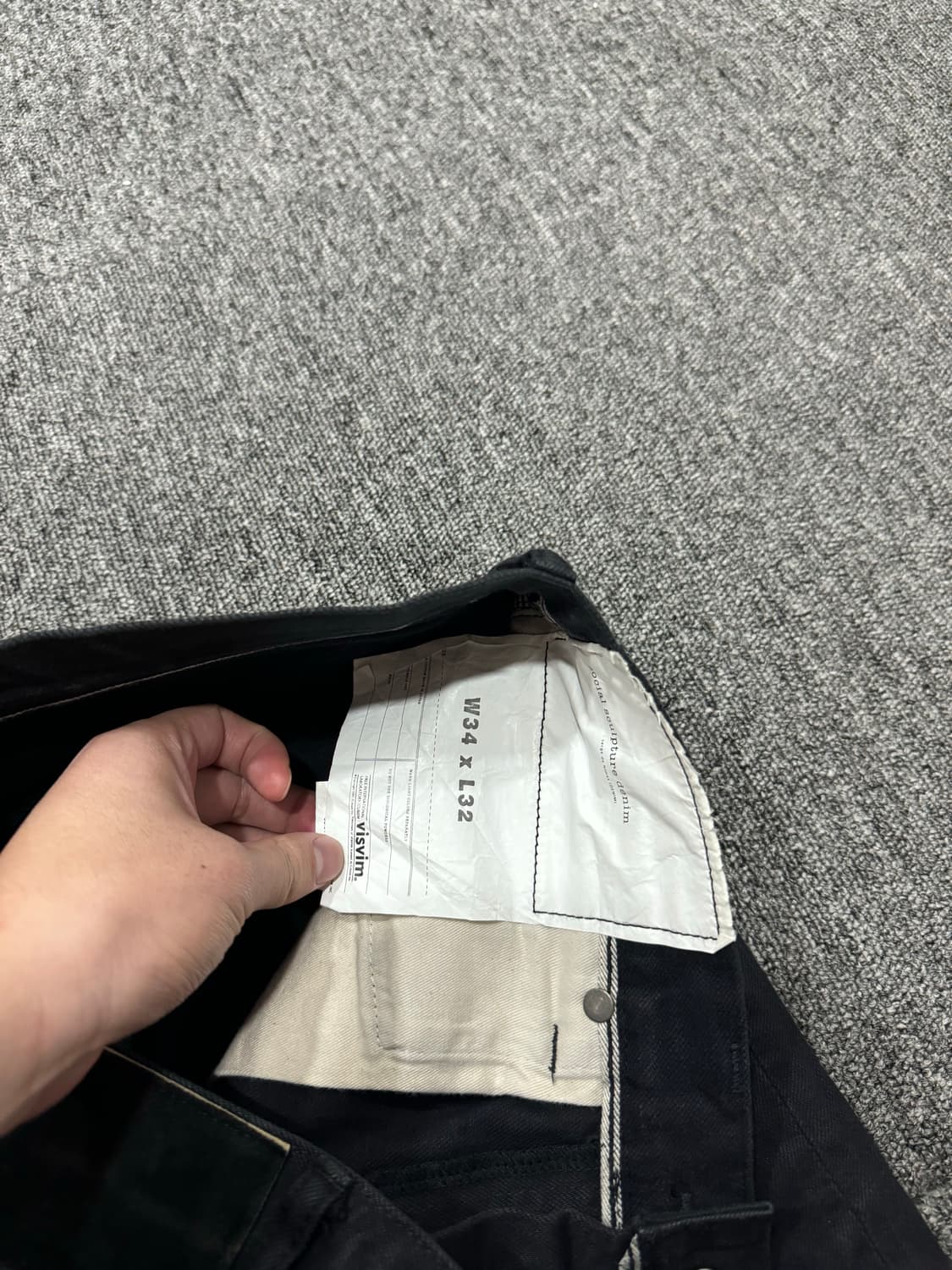 VISVIM CMYK 03 비즈빔 소셜스컬프쳐 블랙 데님 34 상품이미지8