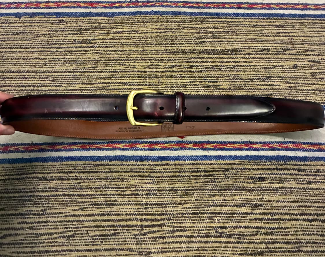 (33~36)90s USA 조셉아서뱅크 카우하이드 클래식 레더 가죽벨트 상품이미지1