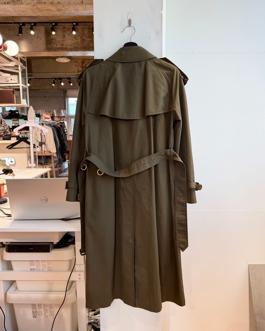 버버리 카키 더블 헤리티지 트렌치 코트 상품이미지7