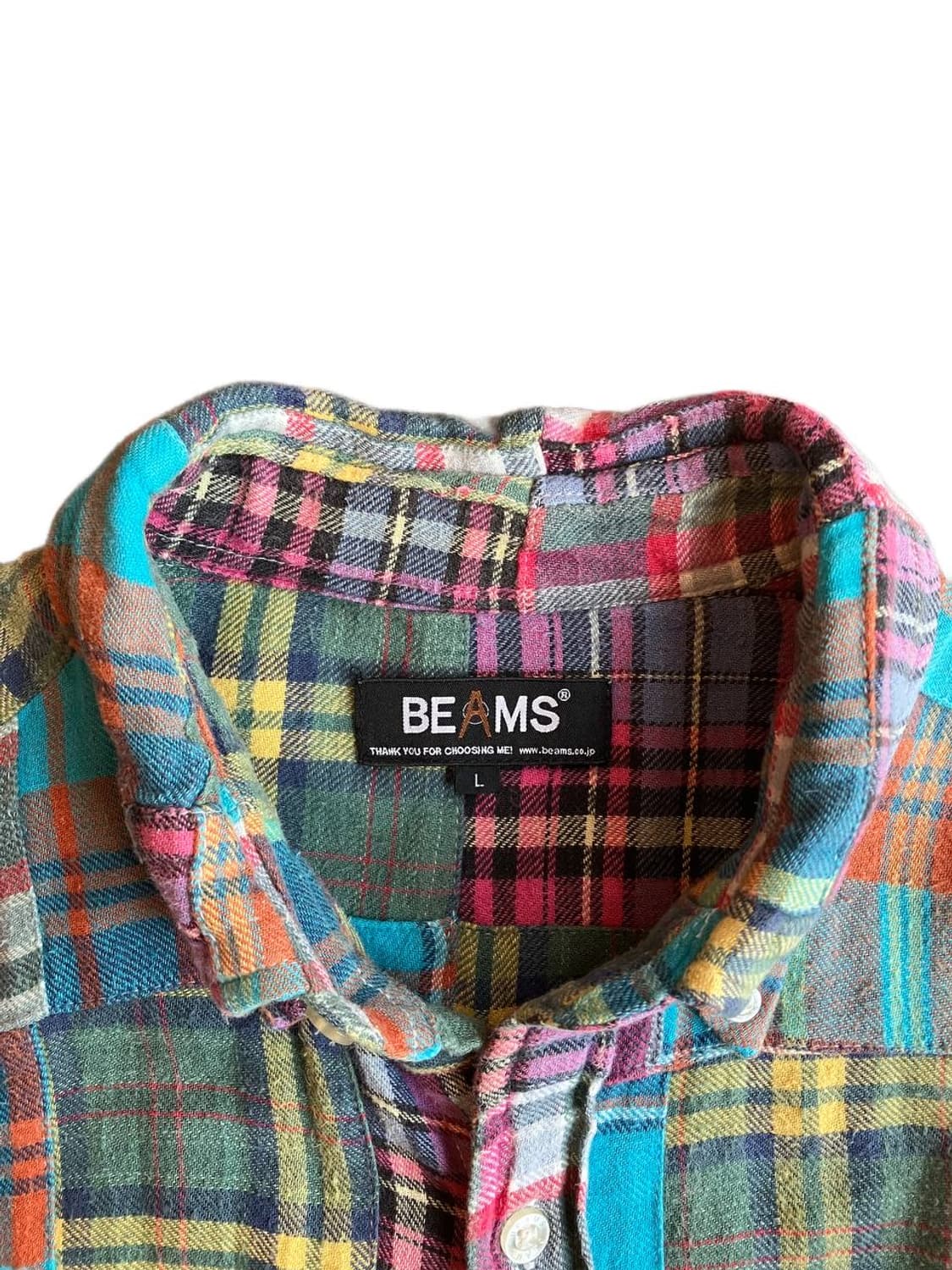 Beams button down patchwork shirts 상품이미지4