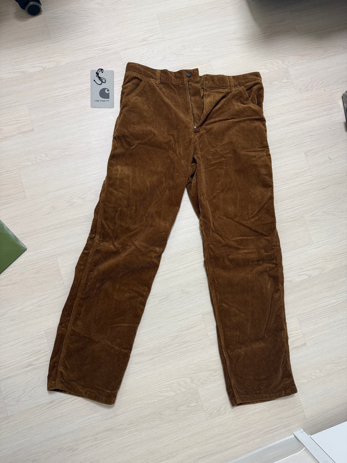 칼하트 wip 싱글니 코듀로이 팬츠 브라운 32x32 (1번 실착) 상품이미지1