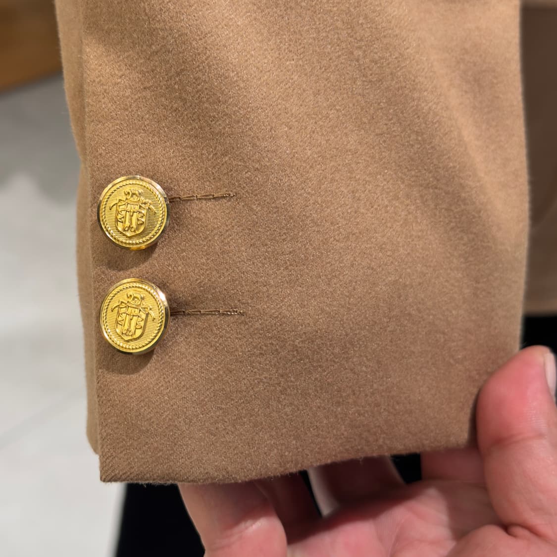 제이프레스 울 카멜 금장 블레이저 상품이미지6