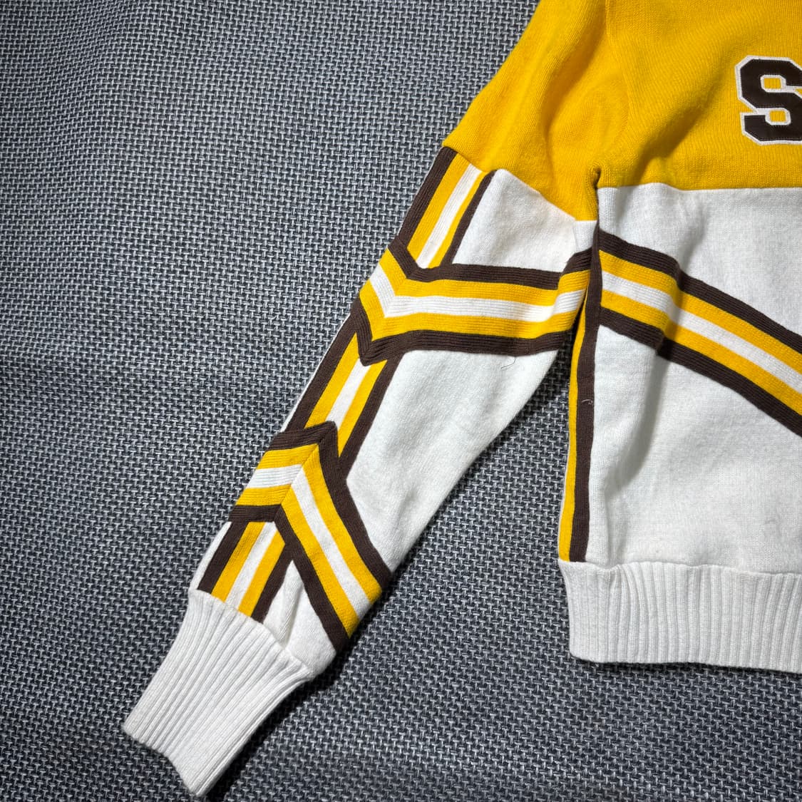 80s 빈티지 목폴라 니트 옐로 ( 100/OLD-8321 ) 상품이미지4