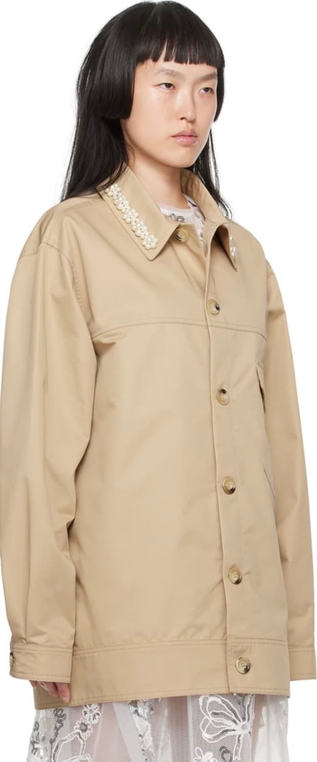 (유일매물) 시몬로샤 펄 디테일 워크자켓 하프 트렌치코트 상품이미지2