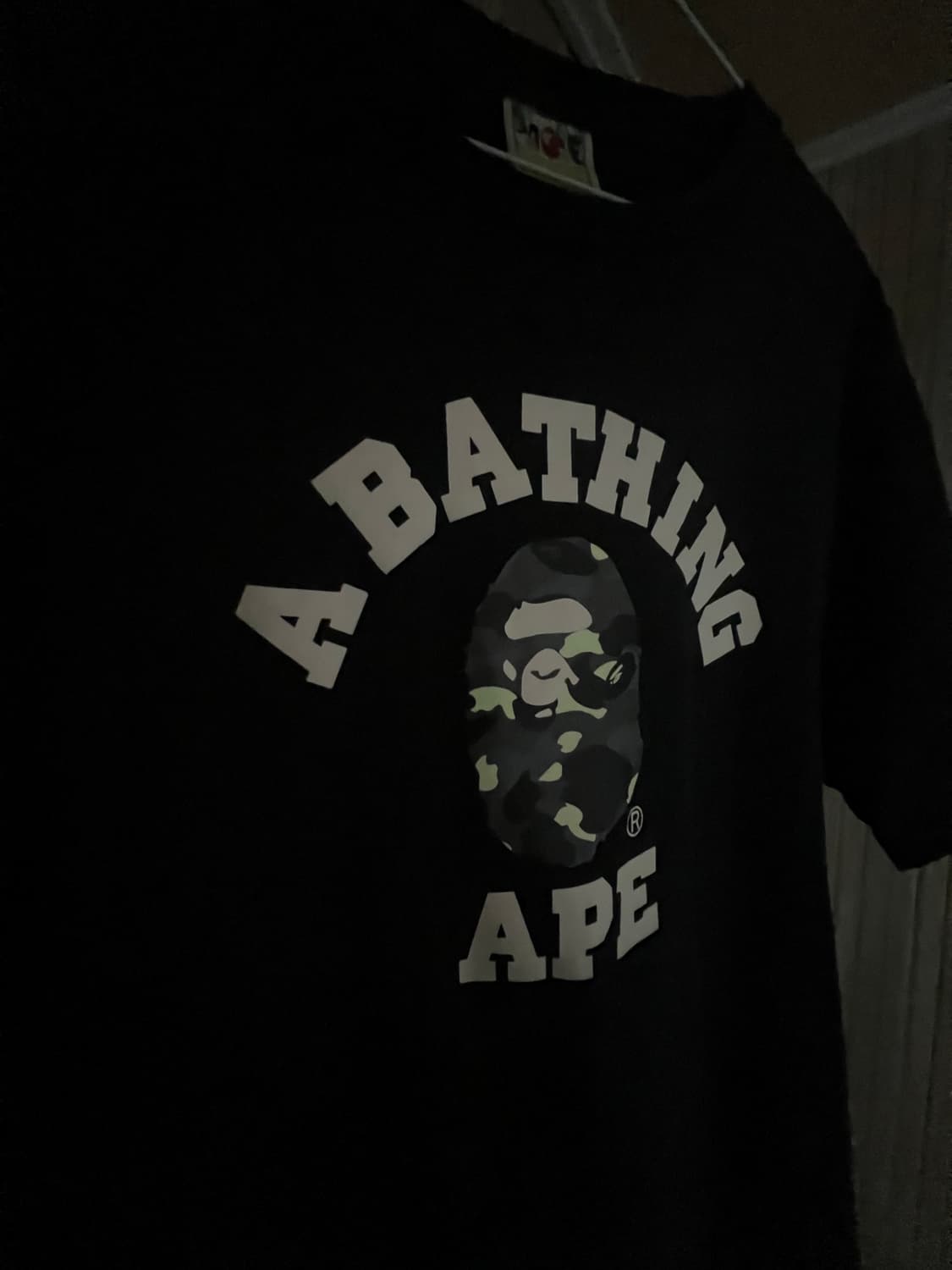 베이프 사루 야광 반팔 티셔츠 상품이미지3