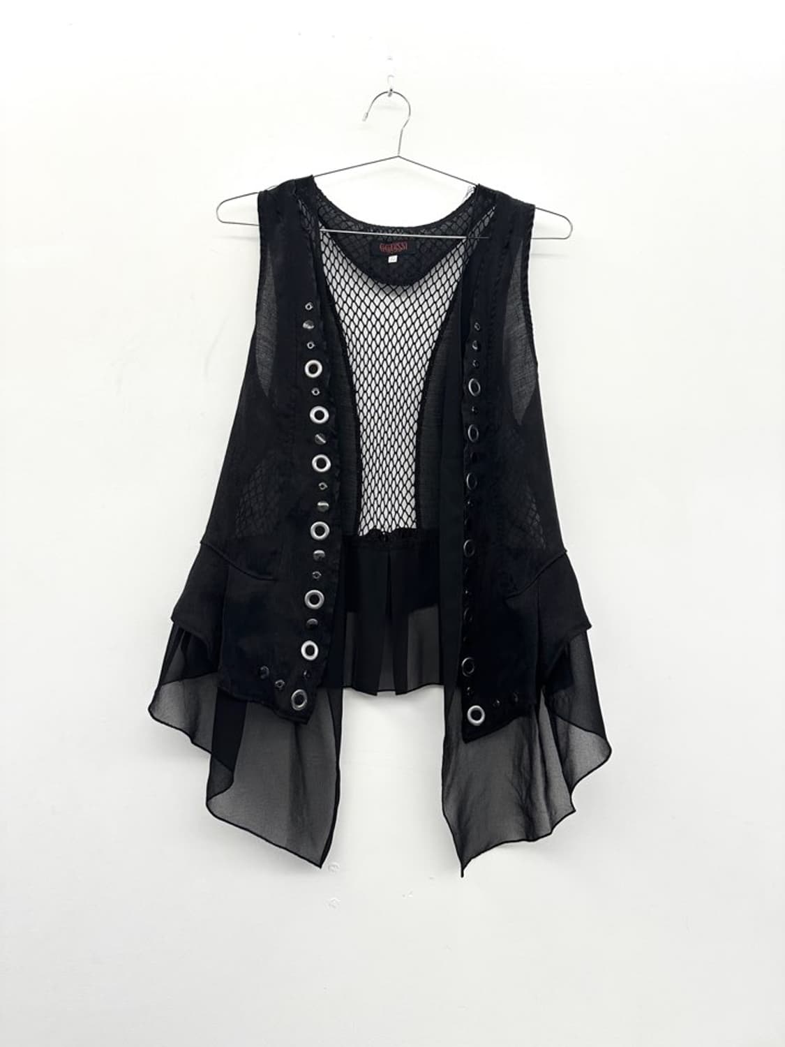 Punching silhouette vest / black 상품이미지4