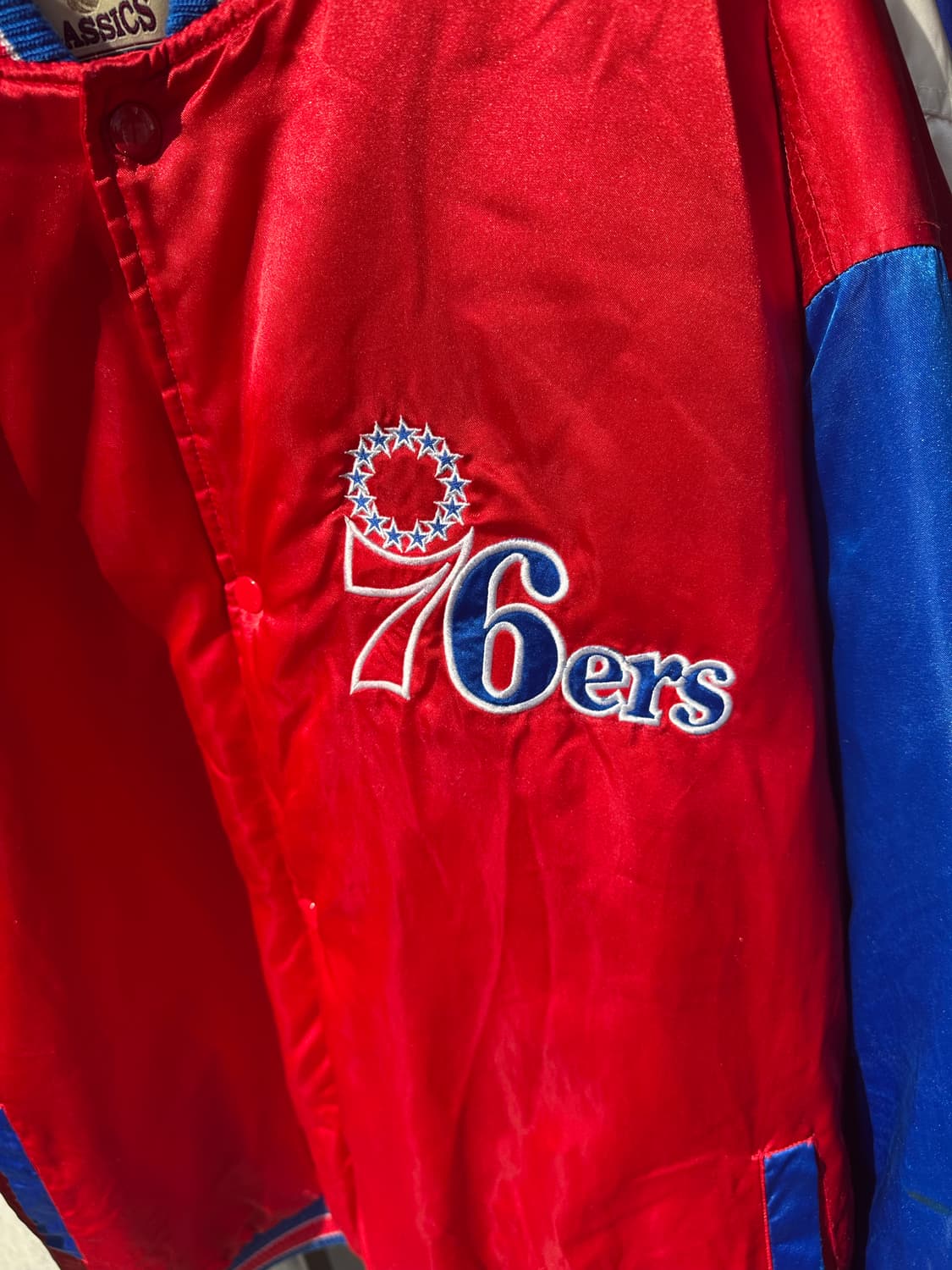 90s 빈티지 필라델피아 세븐티 식서스 베스킷볼 바시티 상품이미지2