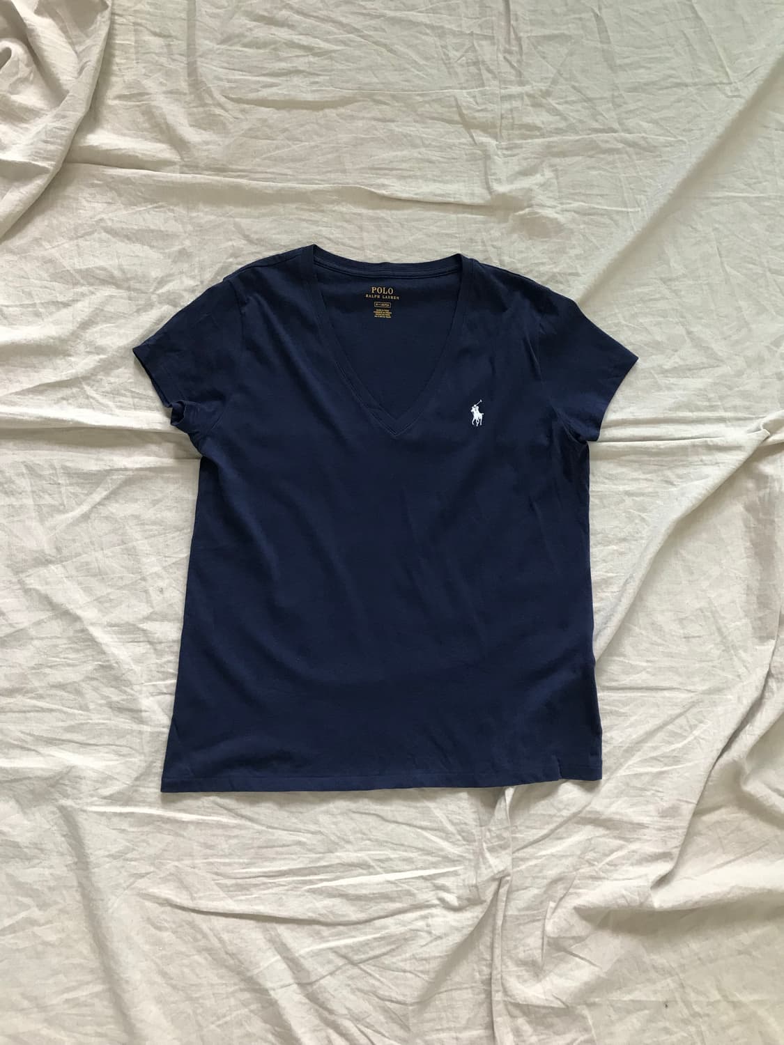 폴로 랄프로렌 포니로고 네이비 브이넥 반팔티 상품이미지4