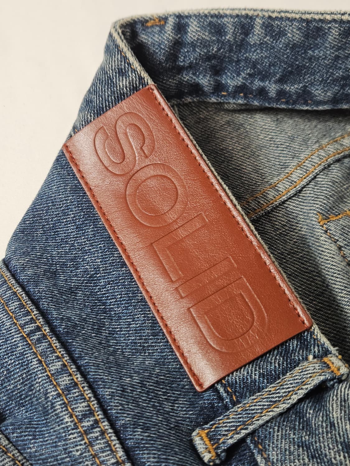 솔리드옴므 가죽패치 데님팬츠 청바지 50 (정품) 상품이미지5