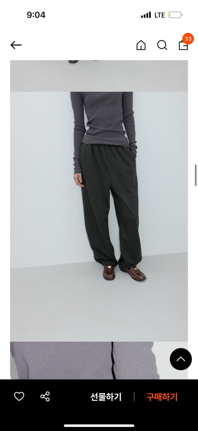 Gbh 스웻 팬츠 조거 카키컬러 상품이미지4