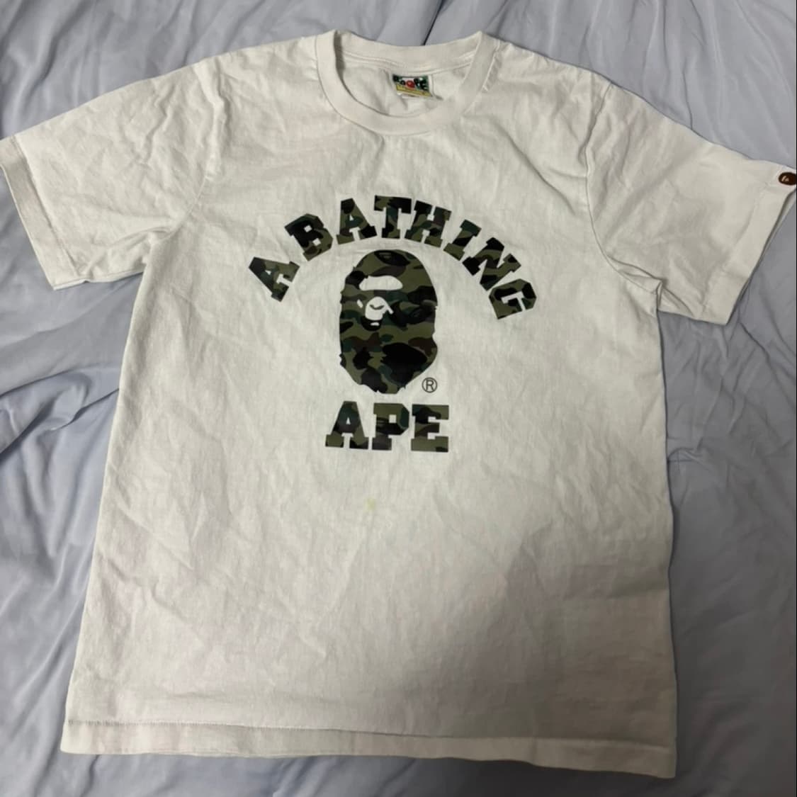 베이프 Bape 카모 반팔 티셔츠 화이트그린 S 상품이미지2