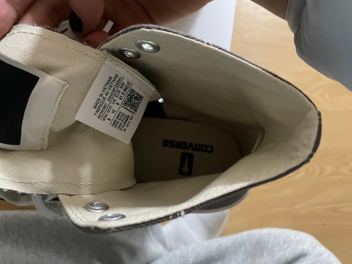 컨버스 x 다크쉐도우 터보다크  척 70 하이 레이스리스 아이언 265 상품이미지5