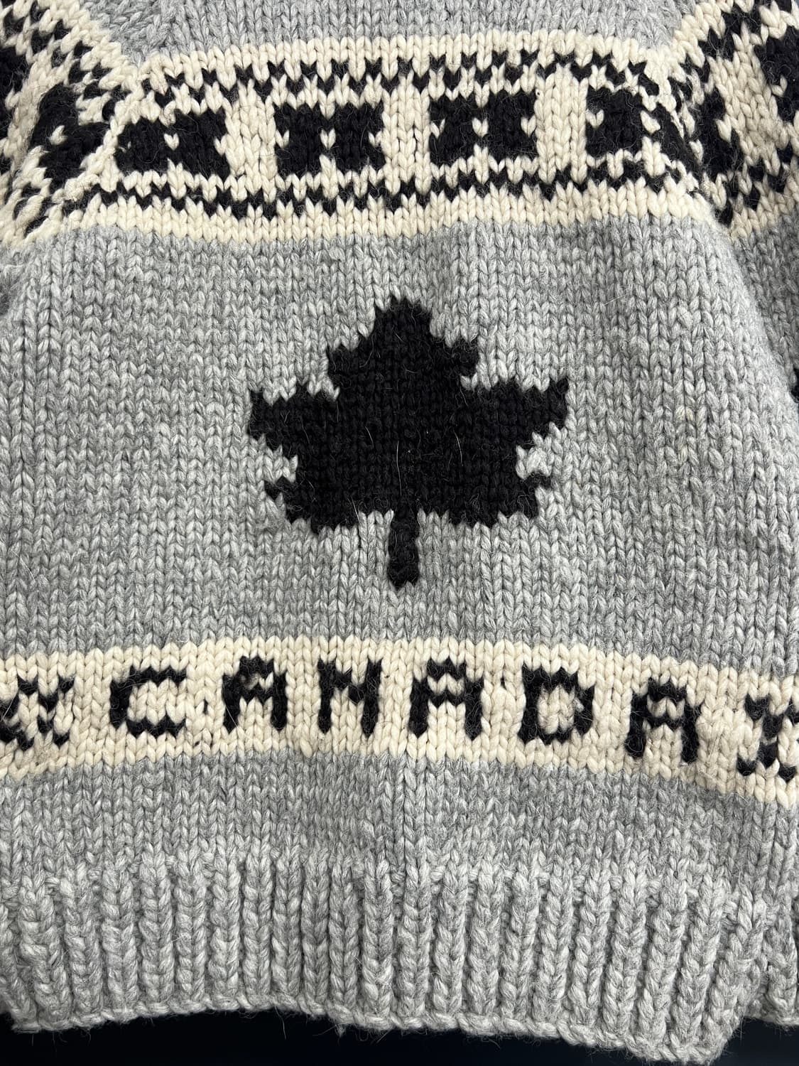 Kanata Vintage 빈티지 캐나다 코위찬 버진 울 니트 가디건 상품이미지4