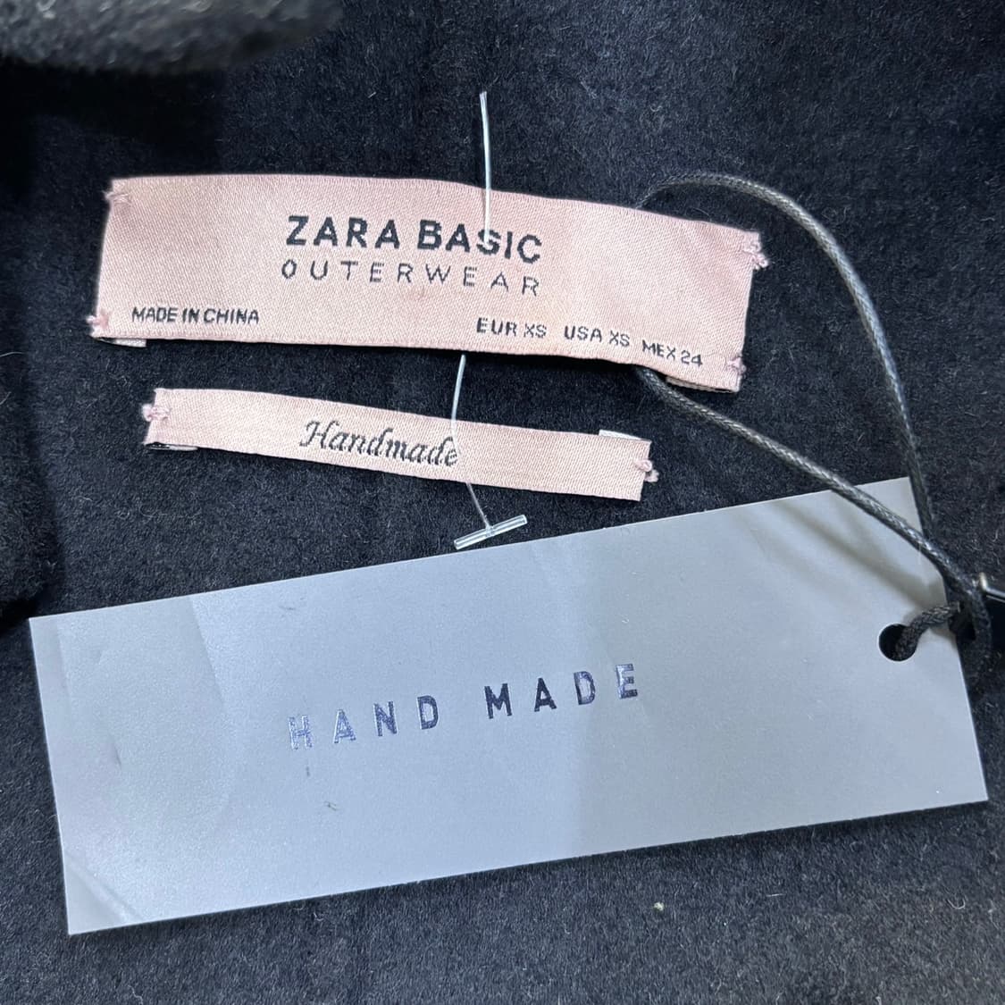 XS 자라베이직 핸드메이드 롱 코트 0331E 상품이미지3