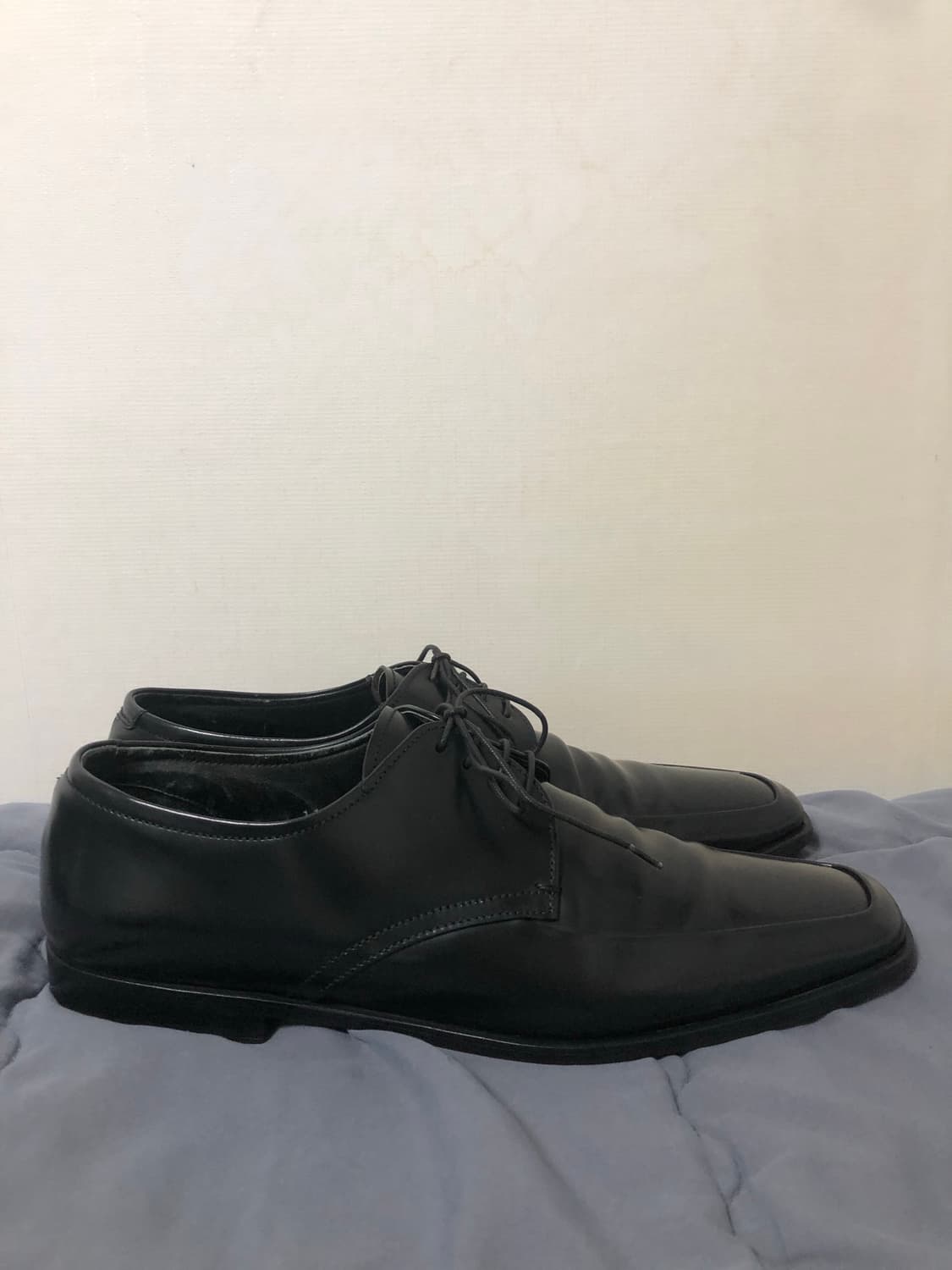 빈티지 프라다 브러쉬드 플랫 스퀘어토 더비슈즈 8.5 상품이미지3