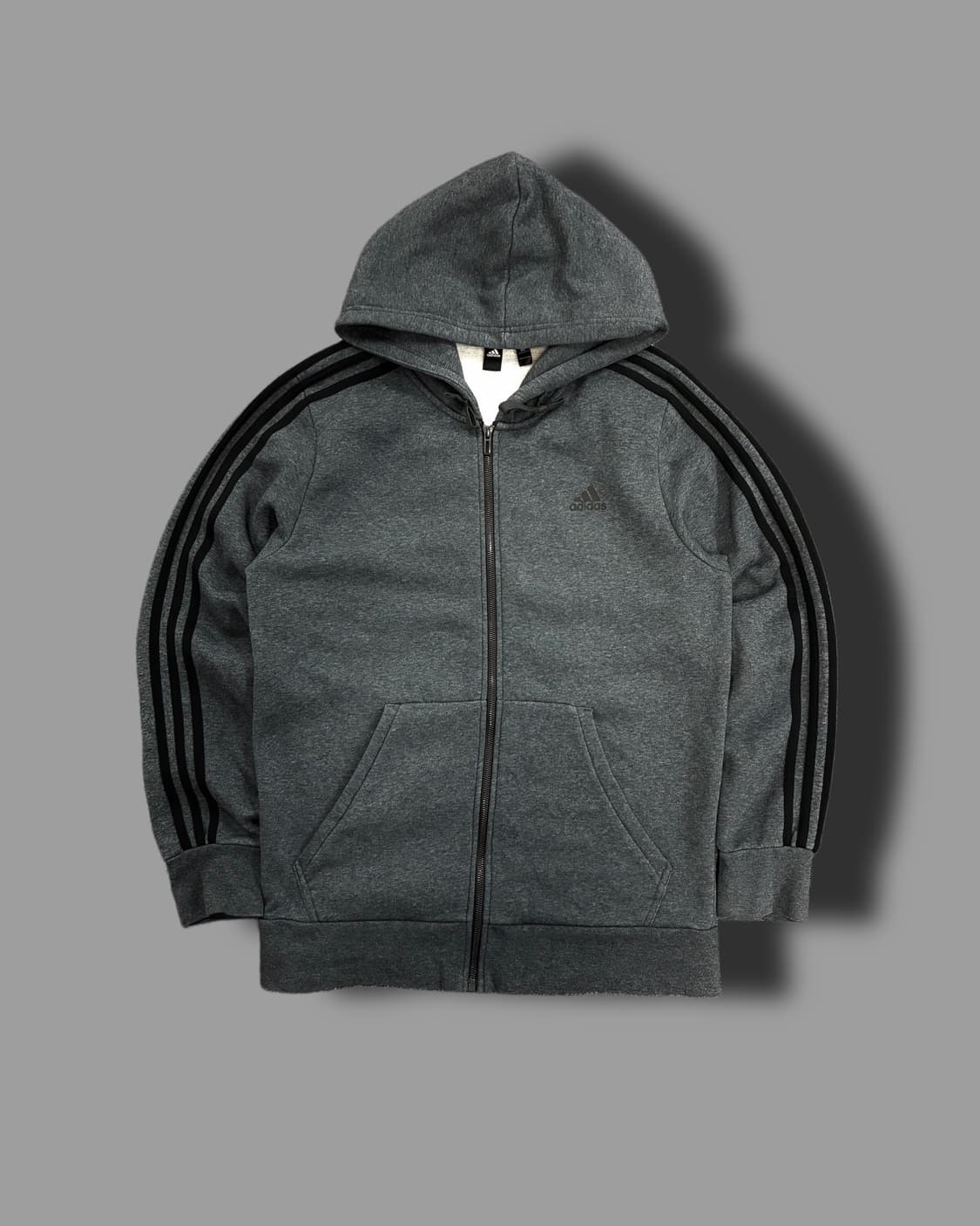 아디다스 블랙 차콜 후드집업 2XL 상품이미지4
