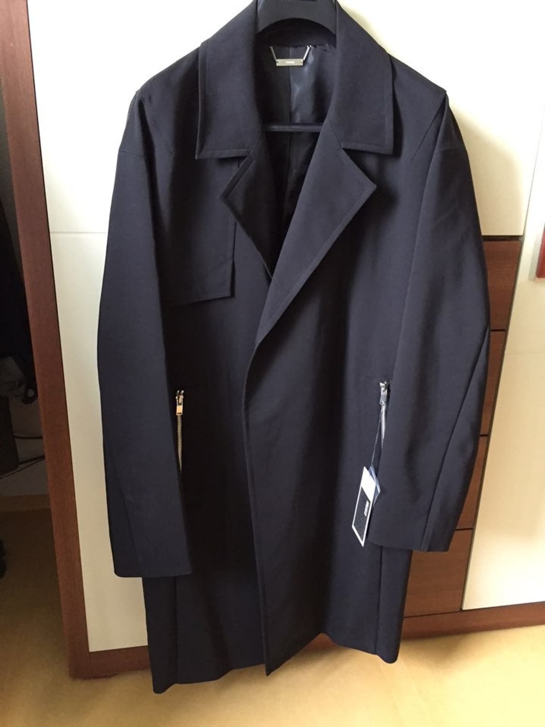 시스템 옴므 오버핏 지퍼 트렌치 코트 상품이미지1