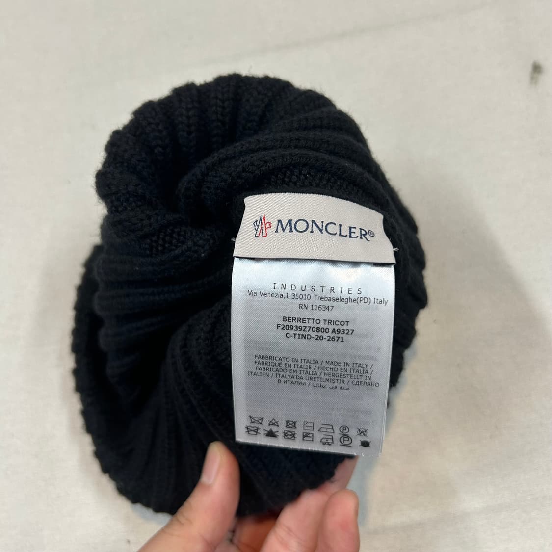 몽클레르 울 비니 모자 블랙 몽클레어 상품이미지5