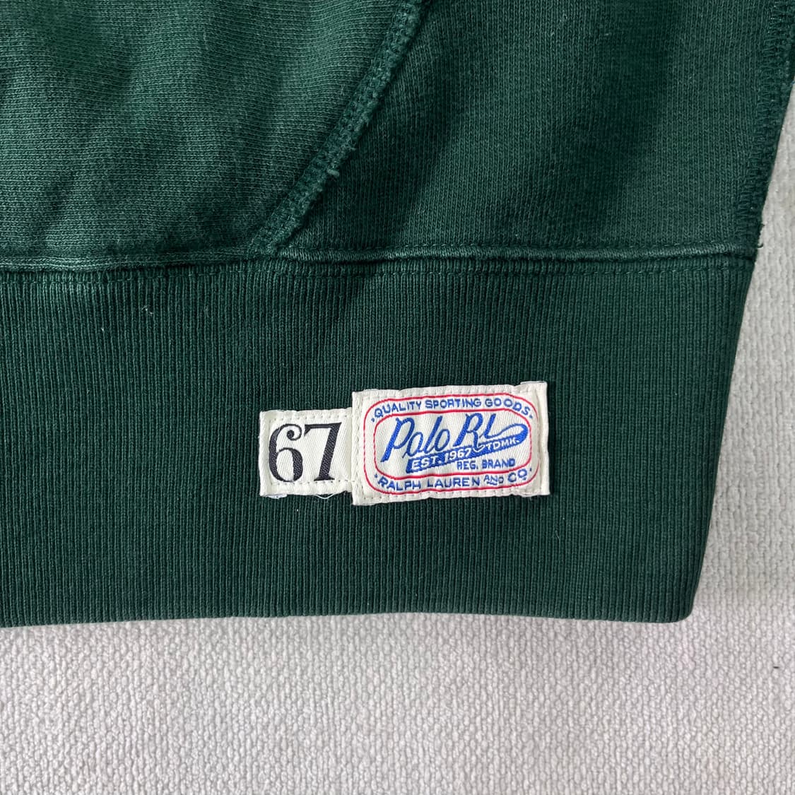 100 폴로랄프로렌 스펠아웃 딥그린 후드티 상품이미지5