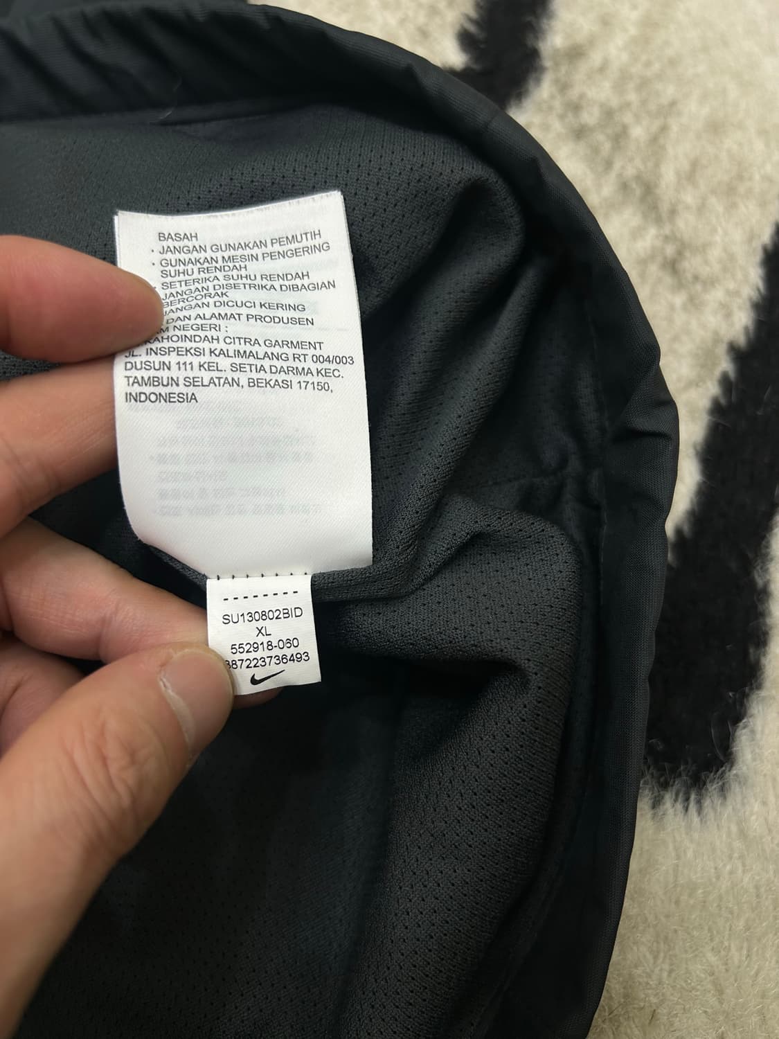 [XL]나이키 스우시 사이드라인 우븐 바람막이/블랙 상품이미지7