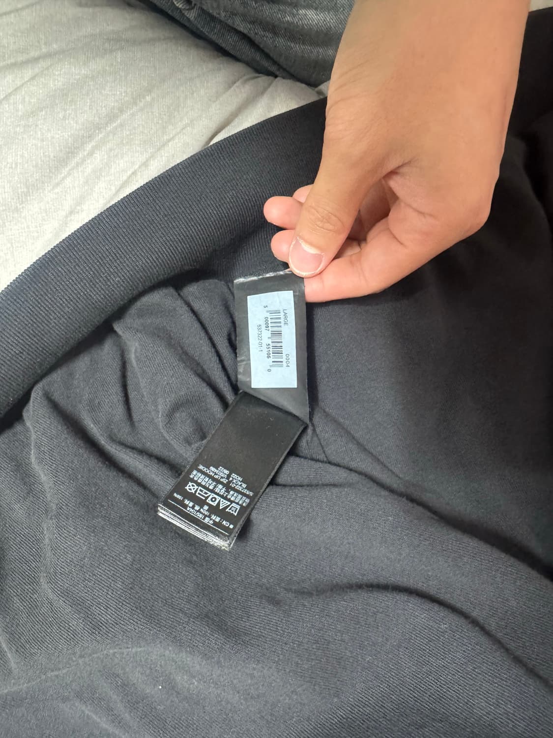 이지갭 후드집업 블랙 L 상품이미지3