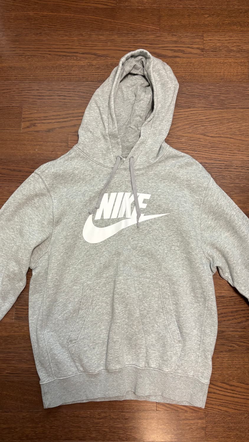 나이키 기모 후드티 그레이 M 상품이미지1