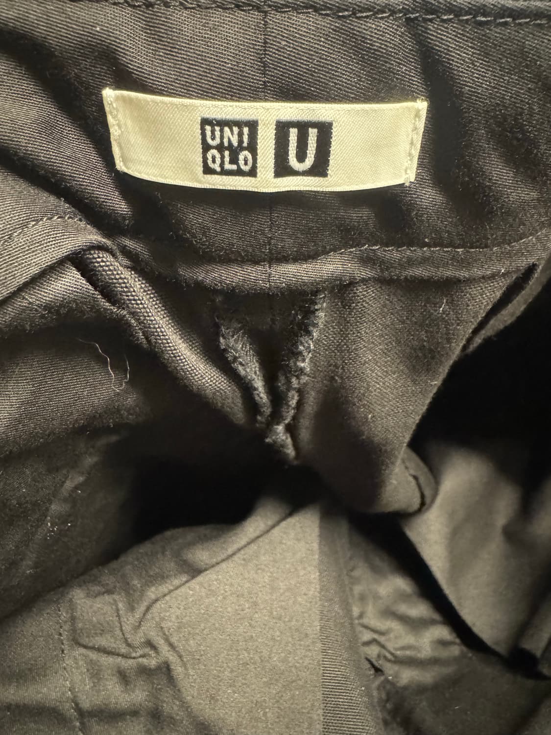 유니클로U 와이드스트레이트치노 79 블랙 상품이미지4