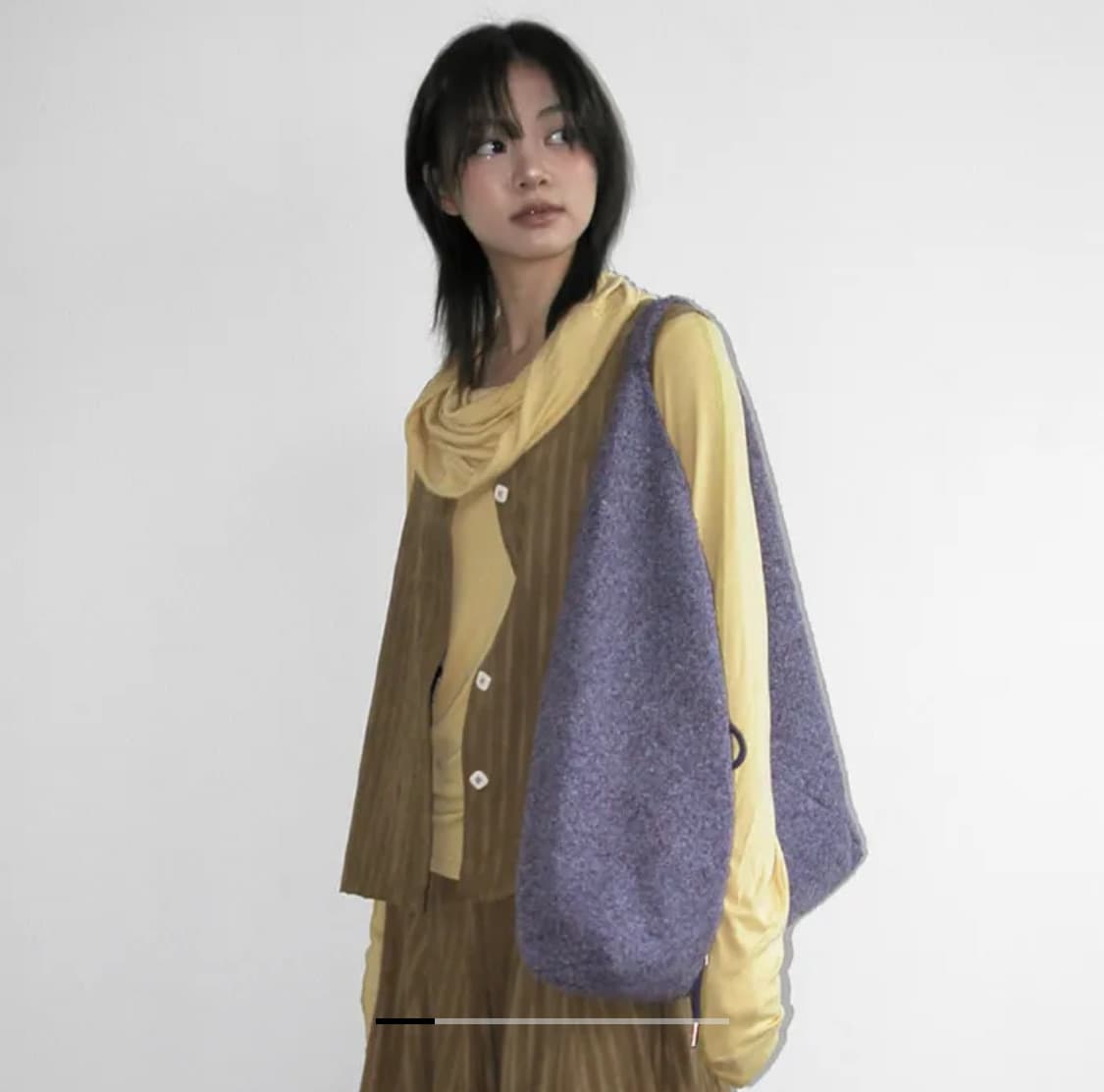 보르 jeanne knit shoulder bag purple 상품이미지2
