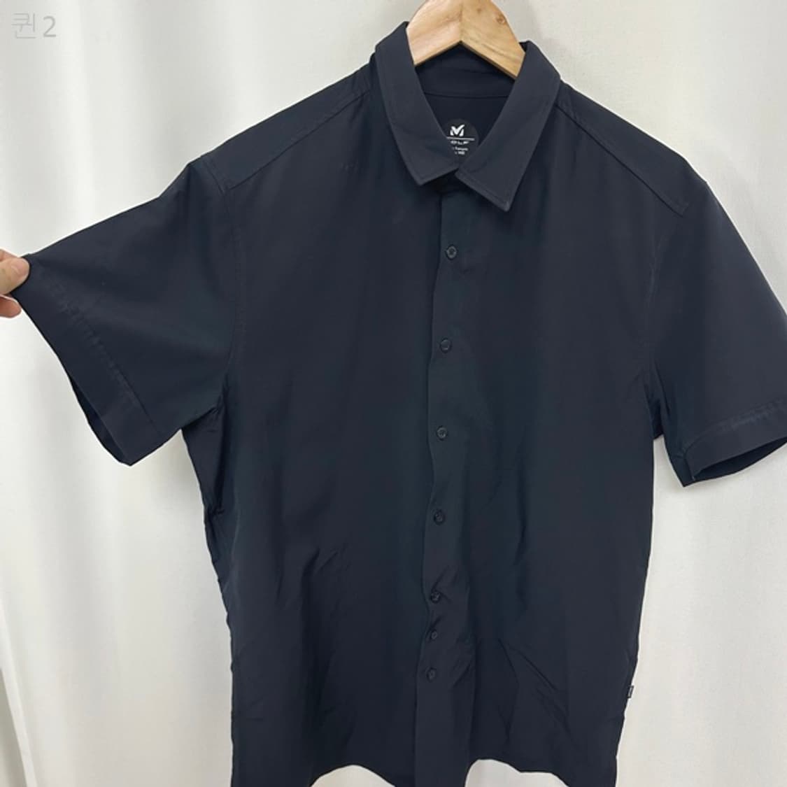 밀레골프 남자 스판 시원한 셔츠 반팔티 검정 105 상품이미지5