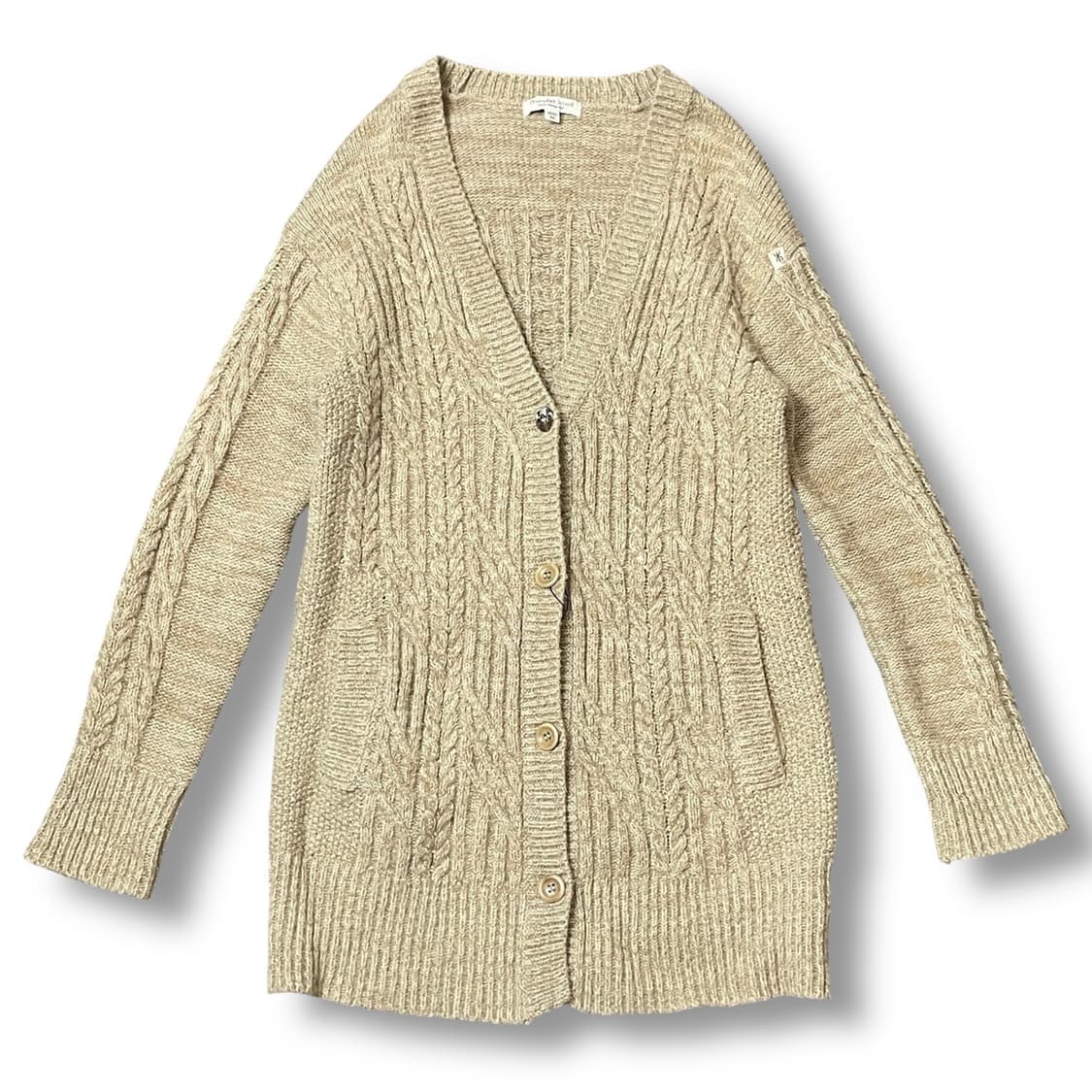 써스데이 아일랜드 꽈배기 브이넥 니트 롱 가디건 M 상품이미지1