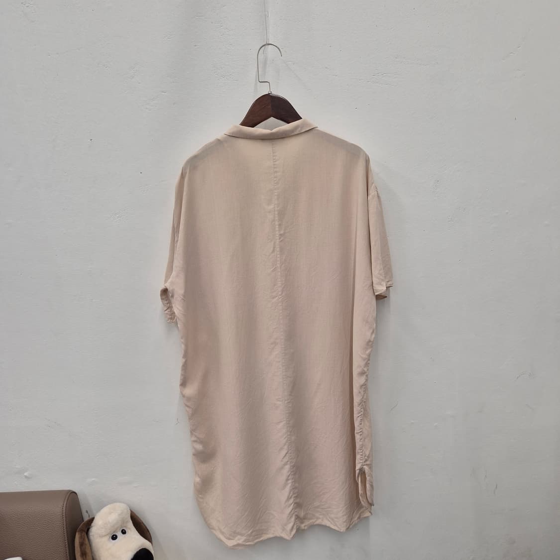 코스 실크 피치 셔츠 드레스 S 상품이미지4