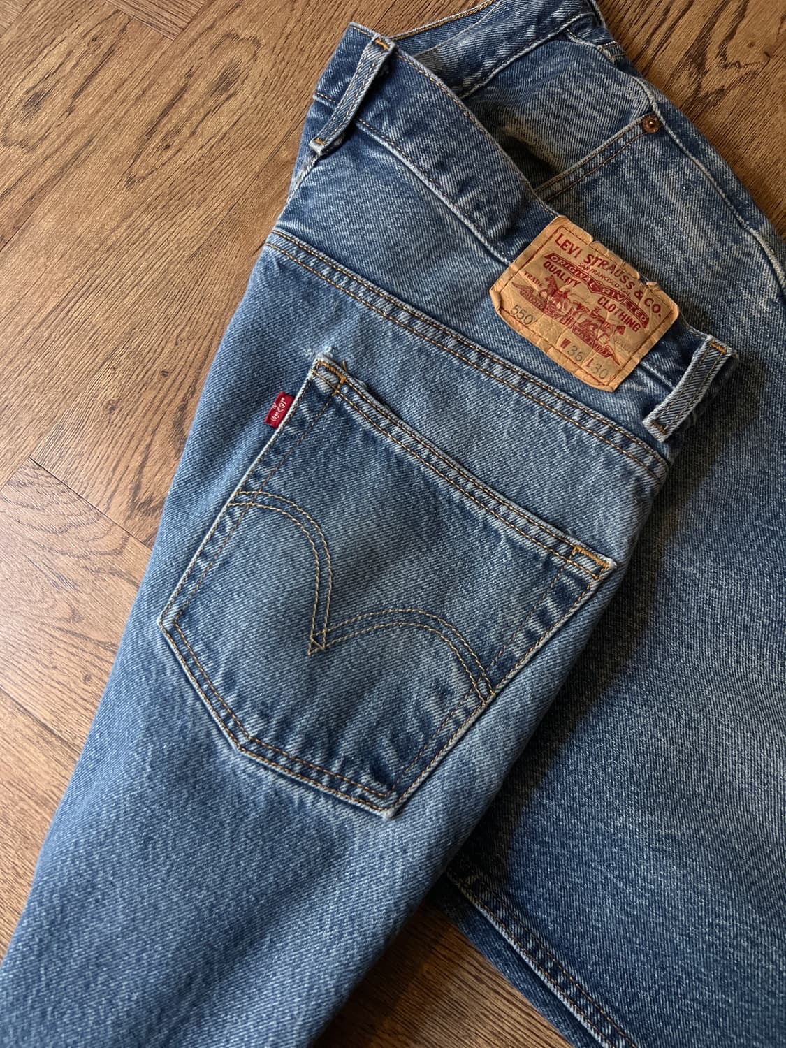 [36]00's 리바이스 USA 550 맥시코제 빈티지 워싱 데님 팬츠 상품이미지6