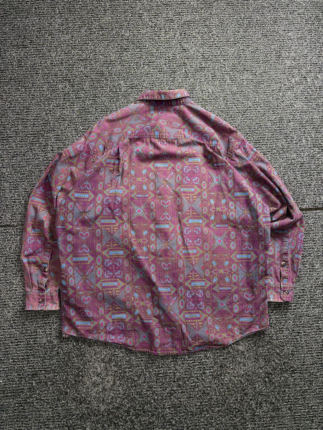 90s 파타고니아 네이티브 아즈텍 인디언 패턴 에스닉 셔츠 2458 상품이미지4