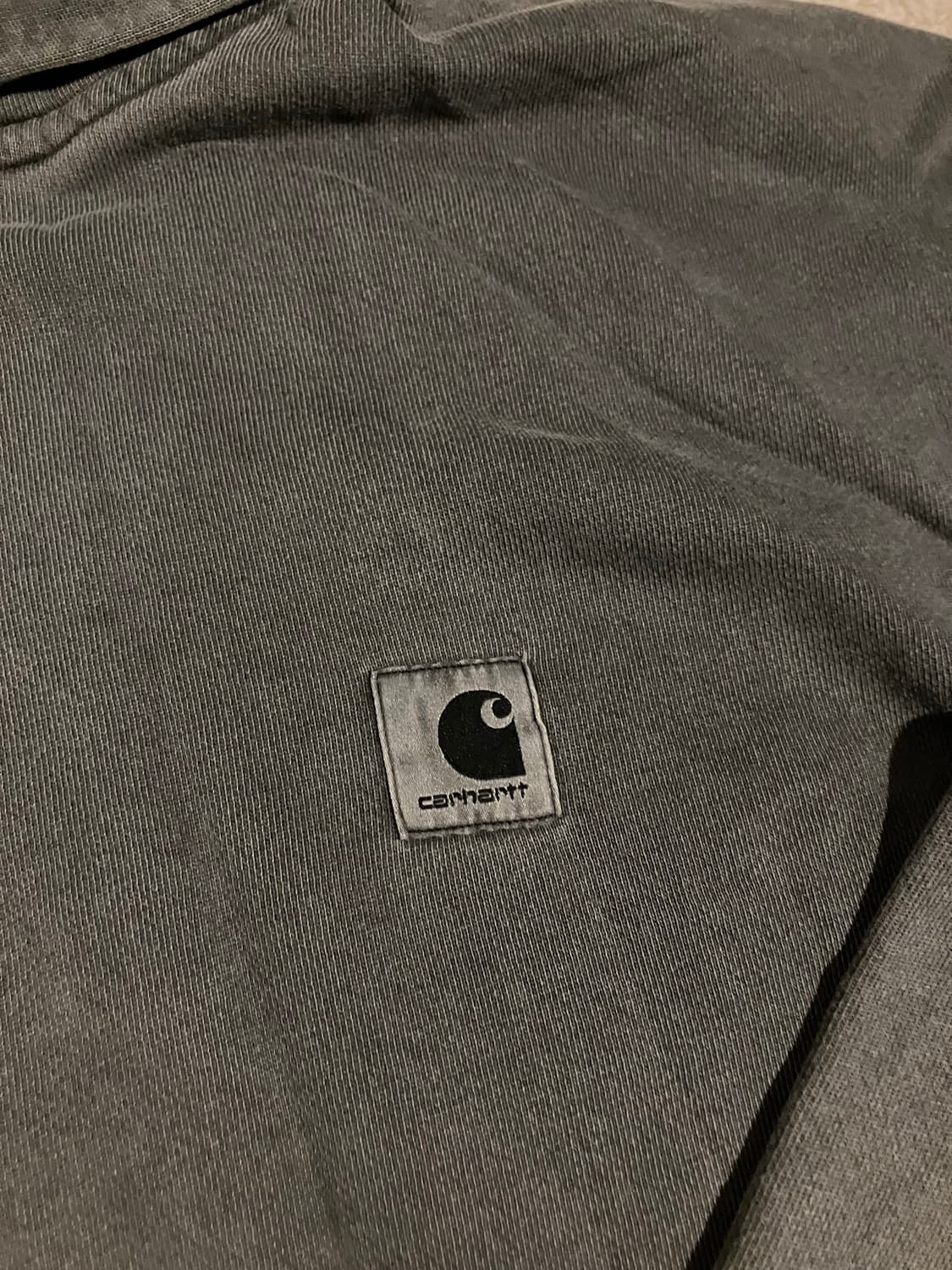 칼하트wip 피그먼트 다잉 후드티 차콜 m 상품이미지2