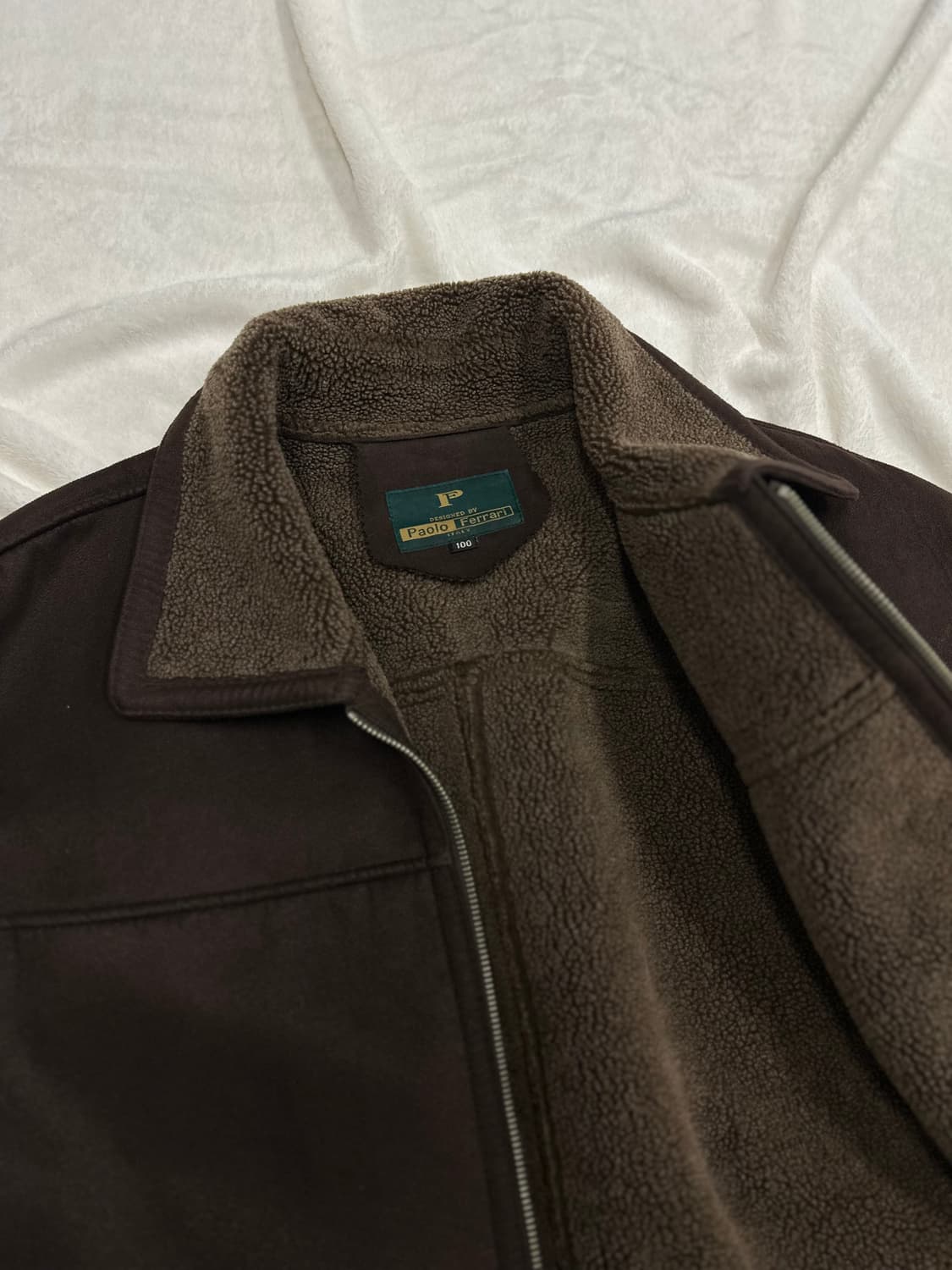 (100)빈티지 B-3타입 페이크 무스탕 딥 브라운 상품이미지5