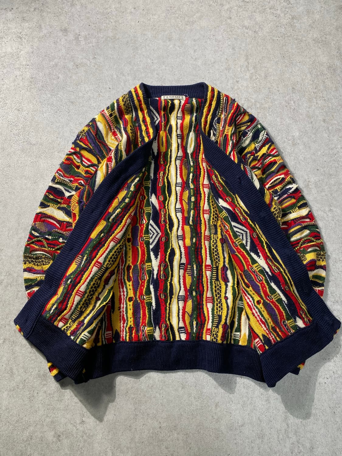 [L] 90s Eiffel 에스닉 케이블 니트 가디건 상품이미지5