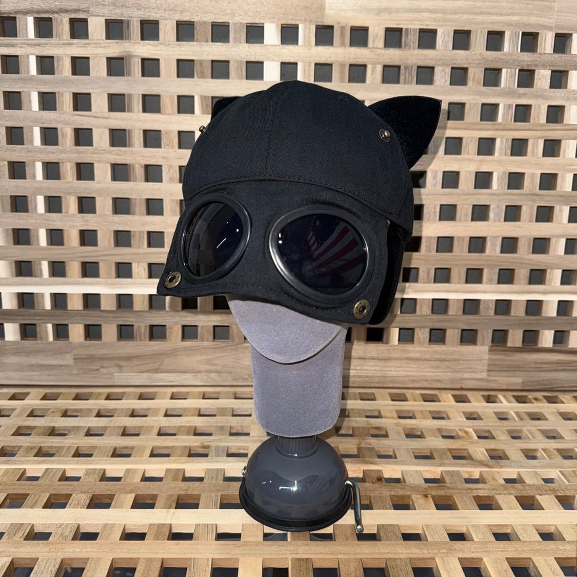 빈티지 고양이 고글 캡 상품이미지1