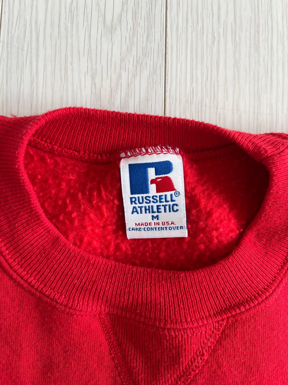 90s 러셀 맨투맨 스웻셔츠 레드 M 상품이미지2