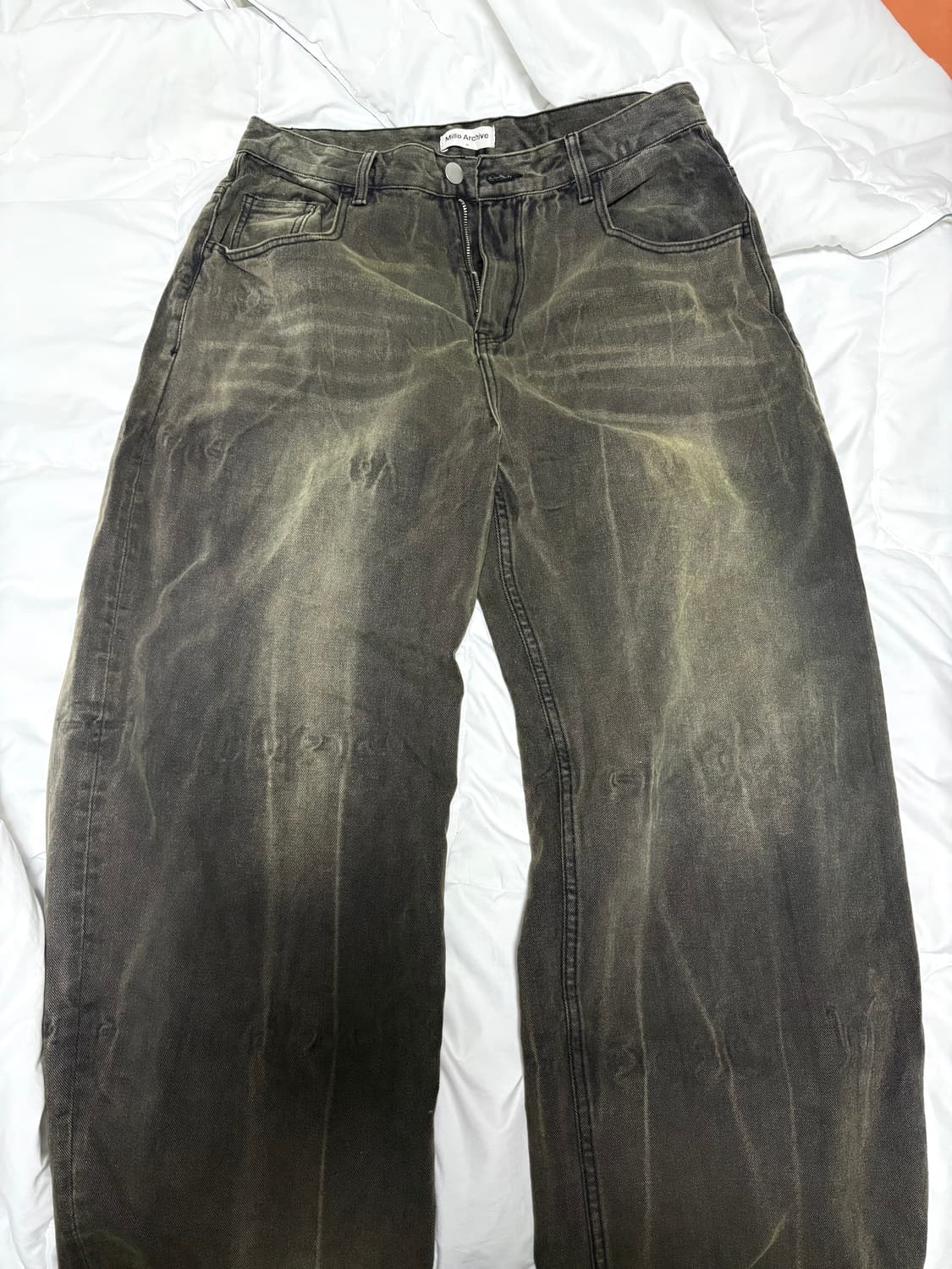 밀로아카이브 리플렉트 커브드 팬츠 워시드브라운 상품이미지2