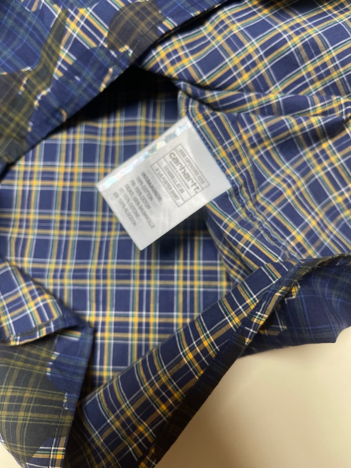 칼하트 WIP 포스터 블루 카모 셔츠 상품이미지4