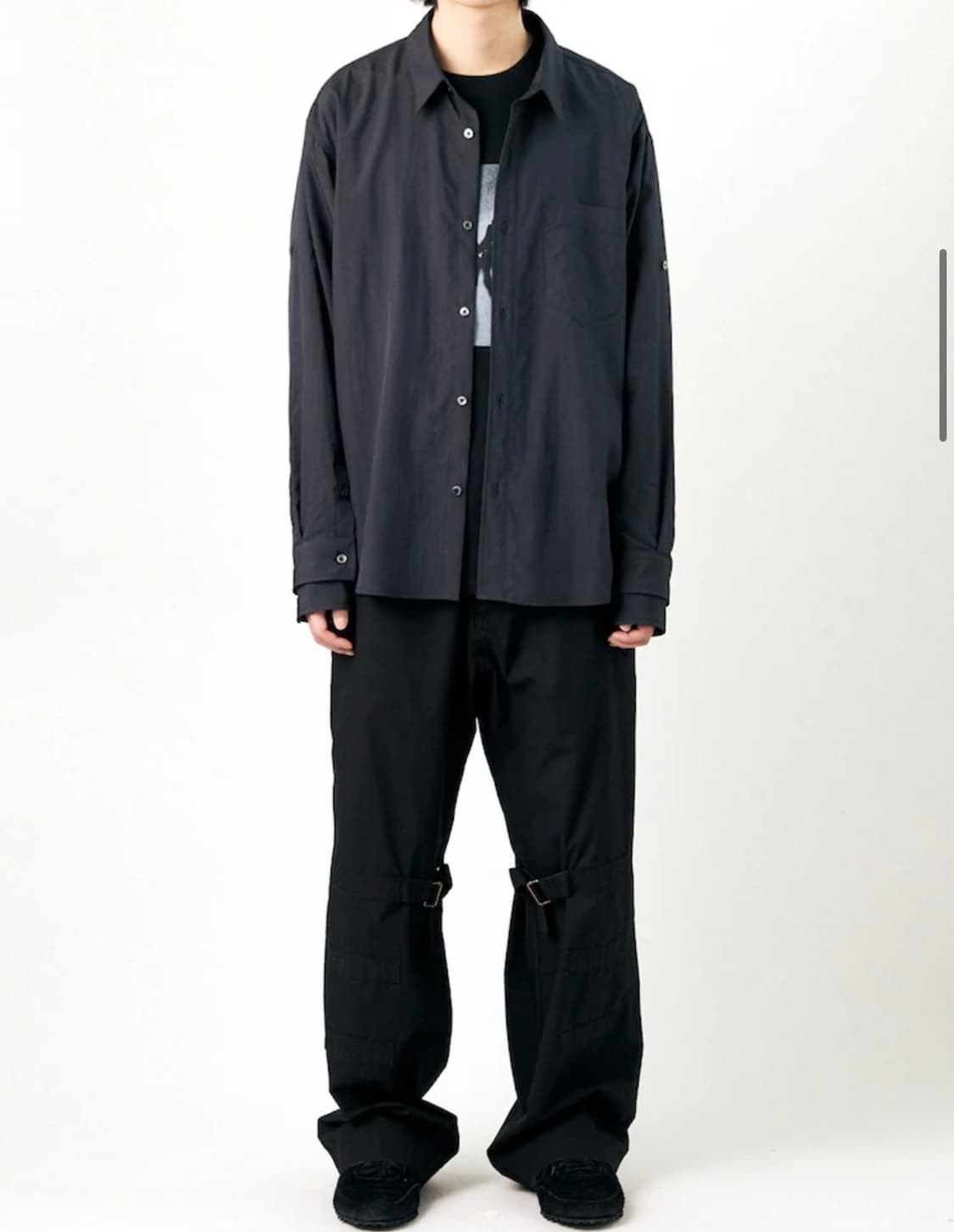 [새상품] 해칭룸 더블 슬리브 셔츠 차콜 3(L), 4(XL) 상품이미지2