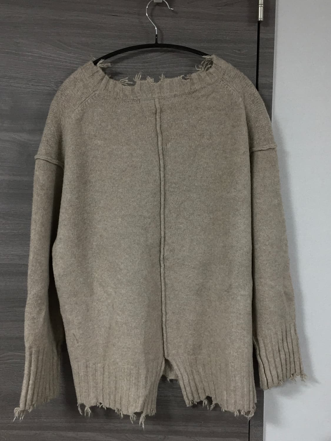 빈티지 데미지 베이지 니트 상품이미지2