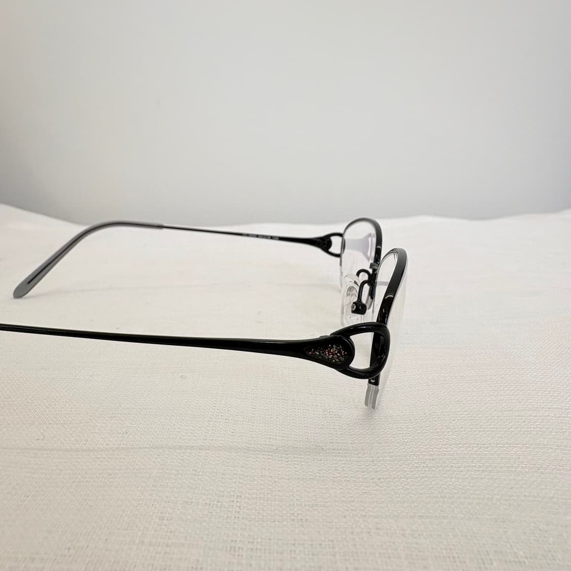 VENETIAN 블랙 반무테 빈티지안경 상품이미지5