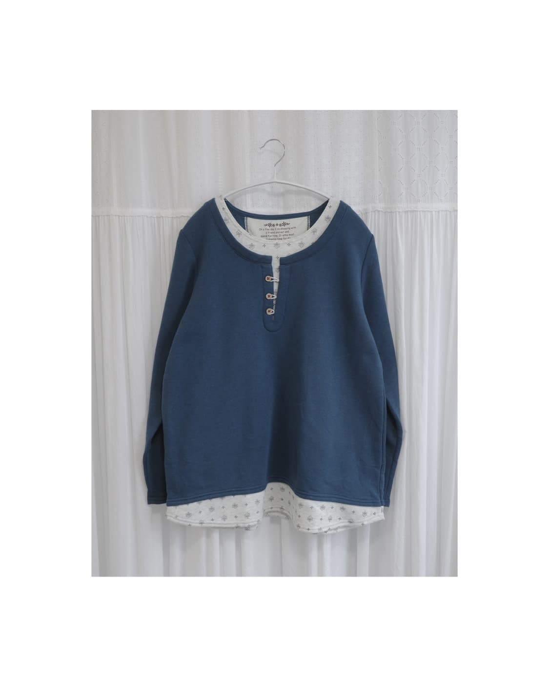 Blue Ethnic Layered Top 상품이미지1