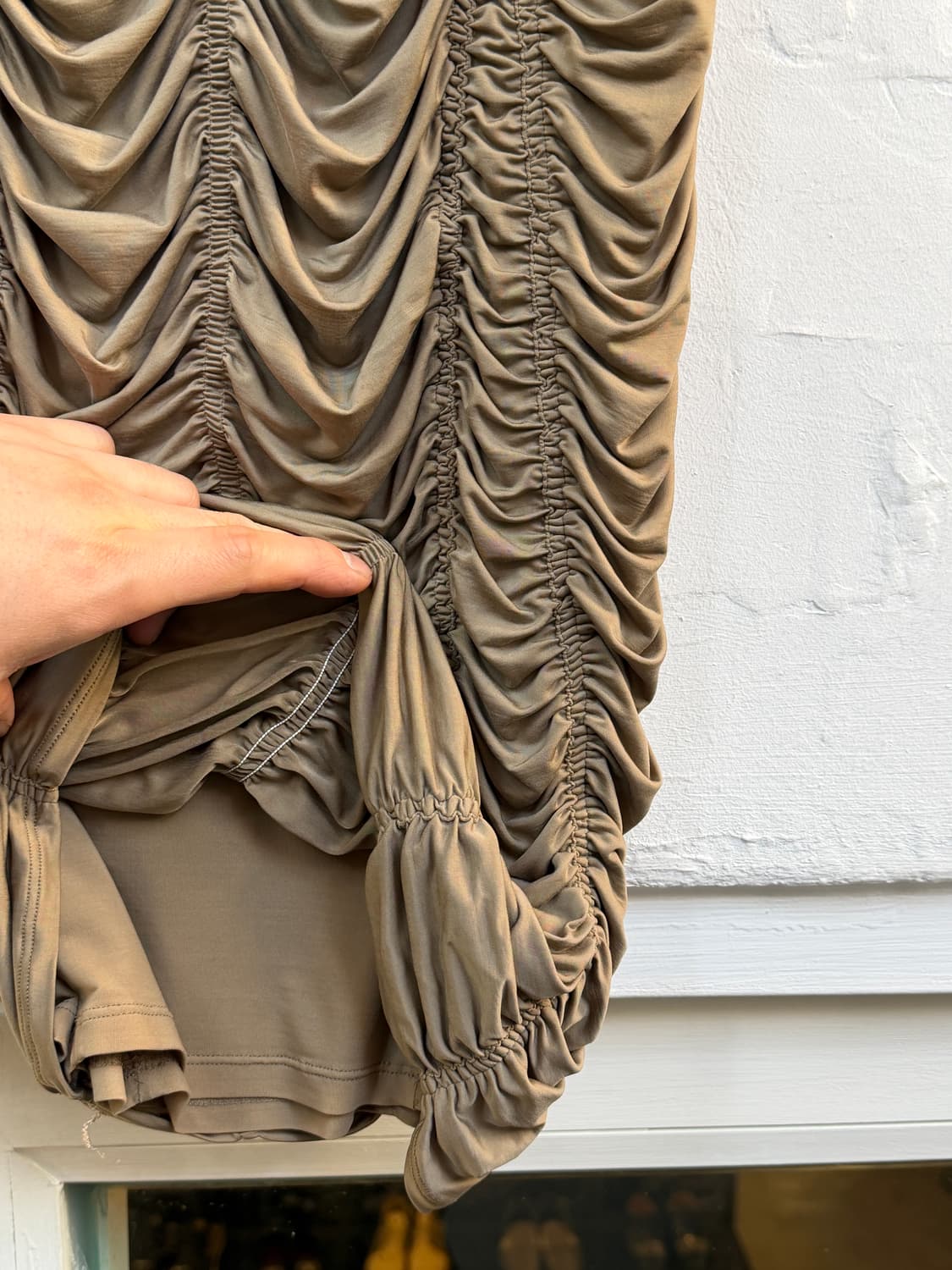 Donna Karan 도나 카란 러쉬드 주름 스커트 P 상품이미지3