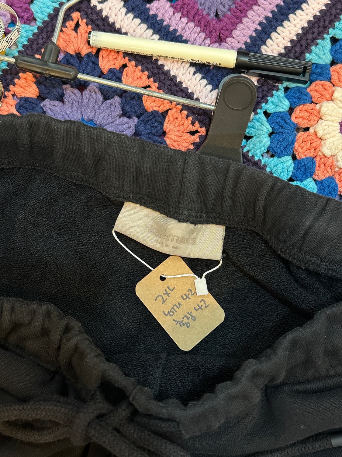 피어오브갓 에센셜 NBA 콜라보 블랙 스웨트 반바지 2XL 상품이미지4