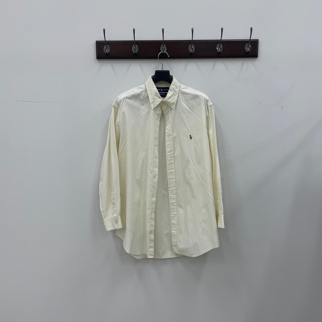 폴로 랄프로렌 야머스 옥스포드 핀포인트 셔츠 레몬 화이트 상품이미지1