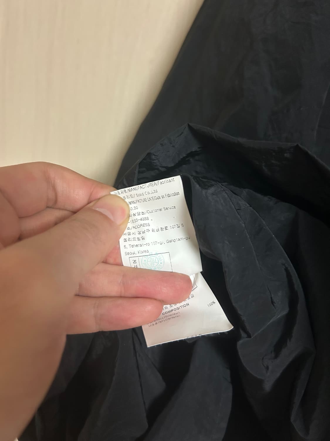 우영미 나일론 후드 아노락 블랙 상품이미지7