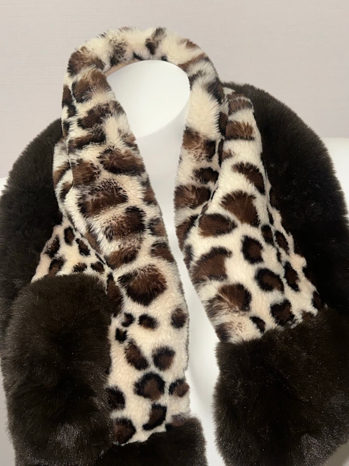 빈티지  호피 갸루 퍼 머플러 상품이미지4